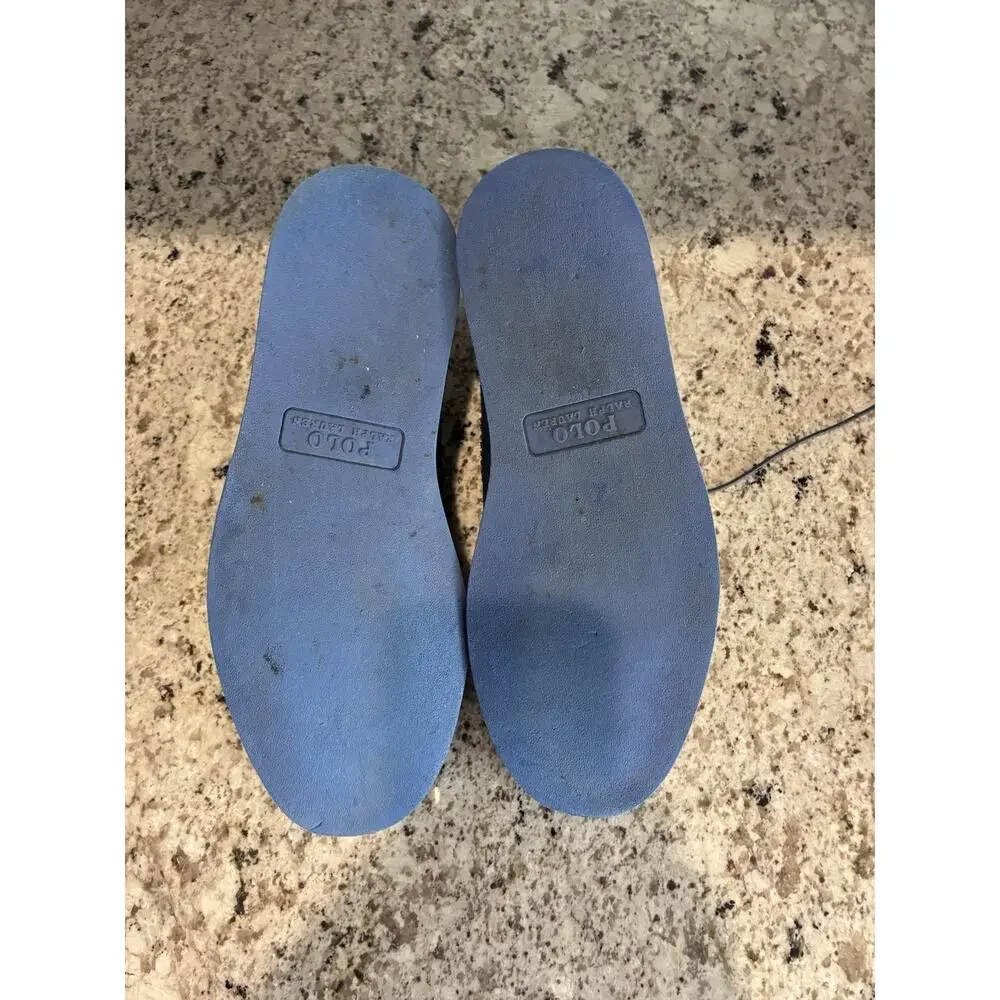 Vintage Polo Ralph Lauren Blue Suede Leather Oxford Casual Shoes 8D JOHNSLY